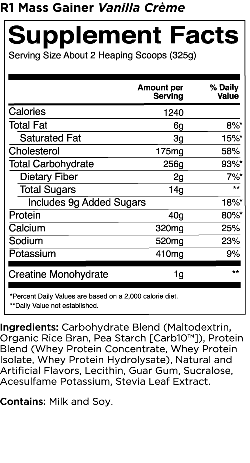 R1 MASS GAINER