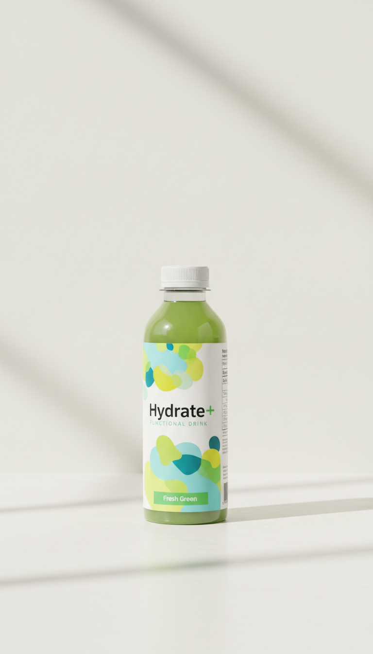 Hydrate+ drink with fresh green flavor